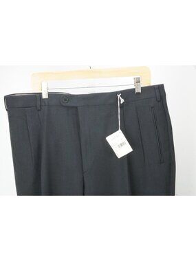 Zanella Giorgio Dark Blue Woven Wool Mens Dress Pants Sz 58 EU BRAND NEW